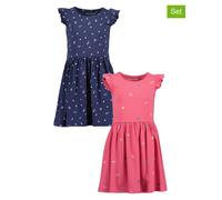 Jerseykleid BLUE SEVEN, Mädchen, Gr. 128, N-Gr, multipack 1, Jersey, Obermaterial: 100% Baumwolle, bedruckt, Basic knieumspielend, Rundhals, Flügelärmel, Kleider Jerseykleid (73631926-128) multipack 1