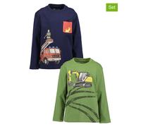 Langarmshirt BLUE SEVEN "Jungen 2er Pack Langarmshirts", Jungen, Gr. 116, bunt (m001, multipack 1), 100% Baumwolle, normal, Rundhals, Shirts Langarmshirt (57394403-116) m001, multipack 1