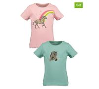 Blue Seven 2er Set: Shirts in Grün - Größe 104 | Kinder Oberteile