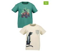 Blue Seven 2er Set: Shirts in Grün - Größe 134 | Kinder Oberteile