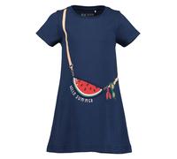 Jerseykleid BLUE SEVEN, Mädchen, Gr. 110, N-Gr, dk blau, Jersey, Obermaterial: 100% Baumwolle, bedruckt, unifarben, A-Linie knieumspielend, Rundhals, Kleider Jerseykleid (83492205-110) dk blau