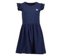 Jerseykleid BLUE SEVEN, Mädchen, Gr. 98, N-Gr, dk blau, Jersey, Obermaterial: 100% Baumwolle, bedruckt, unifarben, Basic knieumspielend, Rundhals, Flügelärmel, Kleider Jerseykleid (81882322-98) dk bla