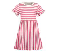 Jerseykleid BLUE SEVEN, Mädchen, Gr. 104, N-Gr, pink, Jersey, Obermaterial: 100% Baumwolle, geringelt, gestreift, Basic knieumspielend, Rundhals, Rüschen, Kleider Jerseykleid (45740406-104) pink