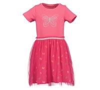 Jerseykleid BLUE SEVEN, Mädchen, Gr. 98, N-Gr, pink, Jersey, Obermaterial: 95% Baumwolle, 5% Elasthan, bedruckt, Basic knieumspielend, Rundhals, Kleider Jerseykleid (19431741-98) pink