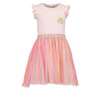 Jerseykleid BLUE SEVEN, Mädchen, Gr. 98, N-Gr, rosa, Jersey, Obermaterial: 100% Baumwolle, bedruckt, gestreift, Basic knieumspielend, Rundhals, gewellter Abschluss, Kleider Jerseykleid (51405422-98) r