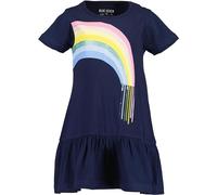 Jerseykleid BLUE SEVEN, Mädchen, Gr. 122, N-Gr, ultramarin, Jersey, Obermaterial: 100% Baumwolle, unifarben, Kleider Jerseykleid, mit großem Frontmotiv mit Pailletten (63593418-122) ultramarin