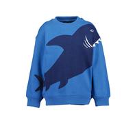 Sweatshirt BLUE SEVEN, Mädchen, Gr. 122, blau (ocean), Sweatware, Obermaterial: 100% Baumwolle, bedruckt, unifarben, Basic normal, Rundhals, Rippbündchen, Sweatshirts Sweatshirt, mit cooler aufgesetzt