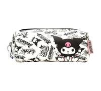 Blue Sky Studios HK Kuromi Federmäppchen, niedliches Federmäppchen mit Reißverschluss, Cartoon-Design, große Kapazität, Schreibwaren-Aufbewahrung, Organizer für Schulbedarf (schwarz), Schwarz