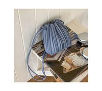 (Blue) Summer Fashion New Crossbody Bag Women's PU Single Shoulder Mini Bag Luxury Versatile Pleated Casual Small Square Bag Handbags