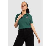 Blue Tomato Knitted Polo Shirt dark green textured Damen Gr. XS