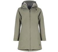 Blue Wave Damen Funktionsparka Nicola mit Fellimitat - Funktionsjacke wasserdicht, winddicht, atmungsaktiv in Schilf Größe 36