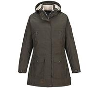 Blue Wave Damen Funktionsparka Outdoor-Jacke Anke - Funktionsmantel Funktionsjacke mit Fleece-Rücken und Kapuze in Oliv Größe 42