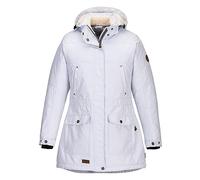 Blue Wave Damen Funktionsparka Outdoor-Jacke Anke - Funktionsmantel Funktionsjacke mit Fleece-Rücken und Kapuze in Grau Größe 38