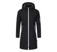 Blue Wave Damen Softshellparka Mareike mit Fleece-Futter - Wasserdichter Softshell-Mantel mit Kapuze in Schwarz Größe 52