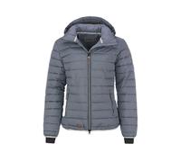 BLUE WAVE Damen Steppjacke mit Kapuze Irina - 42 / grau