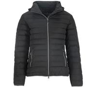 Blue Wave Damen Steppjacke Nina mit abnehmbarer Kapuze - Gesteppte Jacke in Melange-Optik in Anthrazit Größe 46