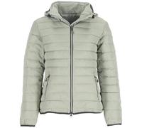 Blue Wave Damen Steppjacke Nina mit abnehmbarer Kapuze - Gesteppte Jacke in Melange-Optik in Schilf Größe 44