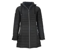 Blue Wave Damen Steppmantel Nena mit abnehmbarer Kapuze - Gesteppter Mantel in Melange-Optik in Anthrazit Größe 48