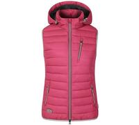 Blue Wave Damen Steppweste Ina in Daunen-Optik - Kapuzenweste Gesteppte Weste mit Kapuze und Reißverschluss in Pink Größe 42