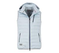 Blue Wave Damen Steppweste Ina in Daunen-Optik - Kapuzenweste Gesteppte Weste mit Kapuze und Reißverschluss in Oceanblau Größe 36