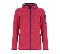 Blue Wave Damen Strickfleecejacke Lotte mit Kapuze - Fleecejacke in Strick- und Melange-Optik in Pink Größe 48