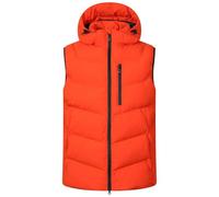 Blue Wave Herren Steppweste Jasper - Weste gesteppt mit abnehmbarer Kapuze in Orange Größe 5XL