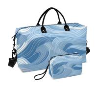 Blue Wave Ukiyo-e Reisetasche für Übernachtung, Wochenendtasche, großer Turnbeutel mit Kulturbeutel für Sport, große Kapazität, Blue Wave Ukiyo-e, 1 size