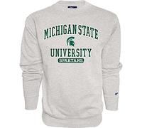 Blue84 Herren Crewneck Sweatshirt Twill Applique Grau, Herren, Sweatshirt, Crewneck Sweatshirt Twill Applique Grey, Michigan State Spartans Grau, Large