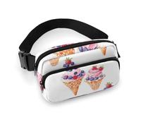 Blueberry Strawberry Strawberry Ice Cream Bauchtaschen für Damen und Herren, Gürteltasche für Workout, Laufen, Reisen, mit verstellbarem Riemen
