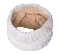 Bluelans® Dicker Strickschal für Herren und Damen, aus Wolle, Loop-Schal, Halswärmer, 9 Farben, weiß, One size