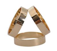 Bluelans® Fashion 3 Ringe eleganter Schal Ring Seide Schal Clip Brosche Pin für Frauen, Gold