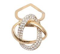 Bluelans® Fashion Ring vergoldet Strass Schal Seide Schal Clip Brosche Pin für Frauen Gr. 2 Stücke, gold