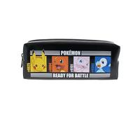Blueprint Collections Pokemon Federmäppchen | Schwarzes PU-Design mit Pikachu, Charmander & Friends | Back to School Essentials | Offizielles Pokémon Schreibwaren, Geschenke & Zubehör