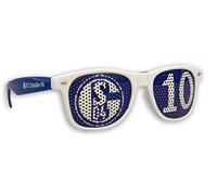 Blueprint Cologne FC Schalke 04 Sonnenbrille S04 Fanbrille verschiedene Varianten (Logo 10 Weiß)