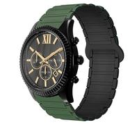 Blueshaweu 18MM 20MM 22MM Armband Kompatibel mit Michael Kors Uhr, Silikon Ganz Magnetisch Einstellbar Uhrarmband Kompatibel für Michael Kors Gen 6 44mm Bradshaw, MKGO, Runway, Sofie (grün, 22MM)