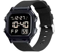 Blueshaweu 18mm Armband Kompatibel für CASIO F-91W Uhr, Nylon Strick Replacement Uhrenarmband für CASIO F-91W, A158WA, A168WA, W-217H, W-218H, AE-1200WH (schwarz)