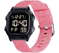 Blueshaweu 18mm Armband Kompatibel für CASIO F-91W Uhr, Nylon Strick Replacement Uhrenarmband für CASIO F-91W, A158WA, A168WA, W-217H, W-218H, AE-1200WH (Rosa)
