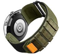 Blueshaweu 20mm 22mm Nylon Sport Armband, Klettverschluss Design Ersatzarmband Kompatibel für Polar Unite, Ignite 2, Ignite 3, Pacer,Grit X Pro, Grit X2 Pro (20mm, Cross Nylon-grün)