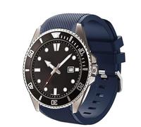 Blueshaweu 22mm Armband Kompatibel Für Casio Watch, Sport Silikon Ersatz Uhrenarmband Kompatibel mit Casio MDV106-1AV / MDV107 / MTP-VD01 (Blau)
