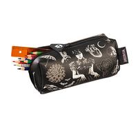 Blue Sky Studios Wednesday Federmäppchen, kleine Reisetasche für Schreibwaren, Stifte, Schulbedarf, Make-up - Storm Cloud, mehrfarbig, Mittwoch Federmäppchen - Storm Cloud