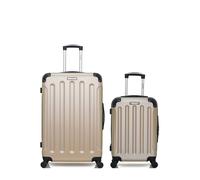 BLUESTAR BLUESTAR - 2er-Pack - Großer Koffer und Handgepäck MADRID - beige