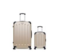 BLUESTAR BLUESTAR - 2er-Pack - Großer Koffer und Handgepäck XXS MADRID - beige