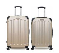 BLUESTAR BLUESTAR - 2er-Pack: Großer Koffer und mittelgroßer Koffer MADRID - beige