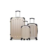 BLUESTAR BLUESTAR - 3er-Pack - Großer Koffer, Handgepäck und Handgepäck XXS MADRID - beige