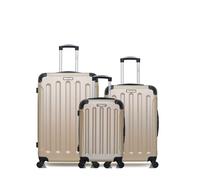 BLUESTAR BLUESTAR - 3er-Pack - Großer Koffer, mittelgroßer Koffer und Handgepäck MADRID - beige