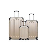 BLUESTAR BLUESTAR - 3er-Pack - Großer Koffer, mittelgroßer Koffer und Handgepäck XXS MADRID - beige