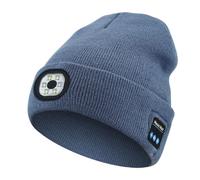 Bluetooth-Mütze mit LED-Licht & abnehmbaren Lautsprechern,LED-Licht Bluetooth Warm Hut,LED beleuchtete Bluetooth Beanie,wiederaufladbare USB-Laufmütze (DE/NL/SE/PL, Alphanumerisch, Einheitsgröße, E)