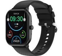 Bluetooth Smart Watch Schwarz: Gesundheits-Sensoren, Anruffunktion - Ein stylischer Fitness Tracker & Handy am Handgelenk