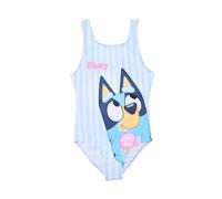 BlueY Badeanzug für Mädchen Kinder | Rosa oder Blau | Einteiler Motiv | Größen 92-128 | Schwimmanzug aus Polyester-Elastan | Maschinenwaschbar (DE/NL/SE/PL, Numerisch, 116, Regular, Blau)