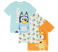 BlueY & Bingo - 3er-Pack - Kurzarm T-Shirts für Kinder - 100% Baumwolle - 6-7 Jahre: 122cm